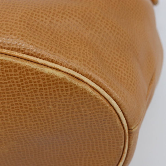 Christian Dior Shoulder Bag Leather Brown Gold Auth ep13792