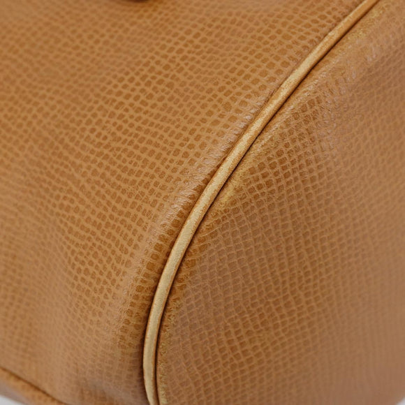 Christian Dior Shoulder Bag Leather Brown Gold Auth ep13792