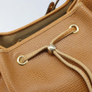 Christian Dior Shoulder Bag Leather Brown Gold Auth ep13792-17