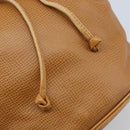 Christian Dior Shoulder Bag Leather Brown Gold Auth ep13792-10