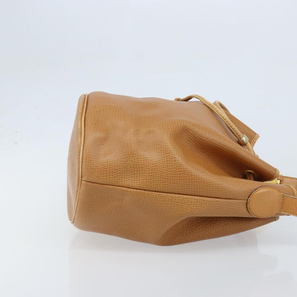 Christian Dior Shoulder Bag Leather Brown Gold Auth ep13792