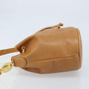 Christian Dior Shoulder Bag Leather Brown Gold Auth ep13792-4