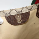 GUCCI GG Supreme Web Sherry Line Tote Bag PVC Beige Gold 010 378 Auth ep13796-15