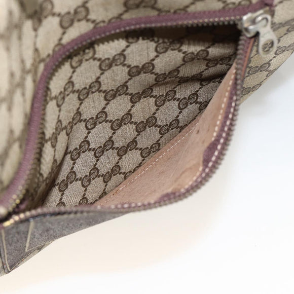 GUCCI GG Supreme Web Sherry Line Tote Bag PVC Beige Gold 010 378 Auth ep13796