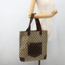 GUCCI GG Supreme Web Sherry Line Tote Bag PVC Beige Gold 010 378 Auth ep13796-21