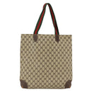 GUCCI GG Supreme Web Sherry Line Tote Bag PVC Beige Gold 010 378 Auth ep13796-3
