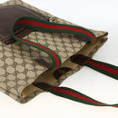 GUCCI GG Supreme Web Sherry Line Tote Bag PVC Beige Gold 010 378 Auth ep13796-6