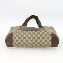 GUCCI GG Supreme Web Sherry Line Tote Bag PVC Beige Gold 010 378 Auth ep13796-9