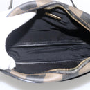 FENDI Pecan Canvas Shoulder Bag PVC Brown Black Auth ep13800-16