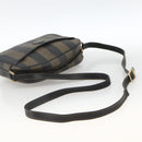 FENDI Pecan Canvas Shoulder Bag PVC Brown Black Auth ep13800-7