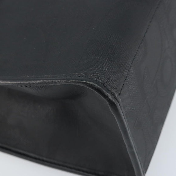 Christian Dior Trotter Canvas Hand Bag PVC Black Gold Auth ep13801