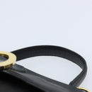Christian Dior Trotter Canvas Hand Bag PVC Black Gold Auth ep13801-8