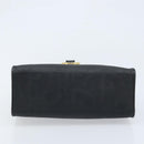 Christian Dior Trotter Canvas Hand Bag PVC Black Gold Auth ep13801-9