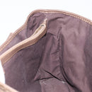 CELINE C Macadam Canvas Boogie Bag Hand Bag Suede Brown Gold Auth ep13802-18