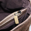 CELINE C Macadam Canvas Boogie Bag Hand Bag Suede Brown Gold Auth ep13802-20