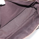 CELINE C Macadam Canvas Boogie Bag Hand Bag Suede Brown Gold Auth ep13802-22