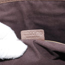 CELINE C Macadam Canvas Boogie Bag Hand Bag Suede Brown Gold Auth ep13802-12