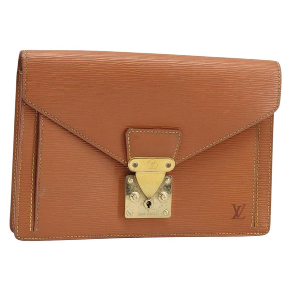 LOUIS VUITTON Epi Serie Dragonne Hand Bag Beige LV Auth ep13806