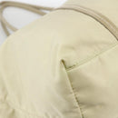 PRADA Tote Bag Nylon Ivory Silver Auth ep13808-14