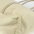 PRADA Tote Bag Nylon Ivory Silver Auth ep13808-15