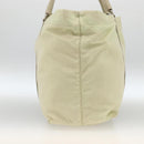 PRADA Tote Bag Nylon Ivory Silver Auth ep13808-4