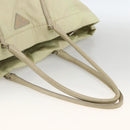 PRADA Tote Bag Nylon Ivory Silver Auth ep13808-7