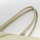 PRADA Tote Bag Nylon Ivory Silver Auth ep13808-8