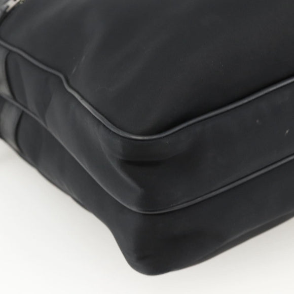 BURBERRY Nova Check Business Bag Nylon Black Silver Auth ep13814