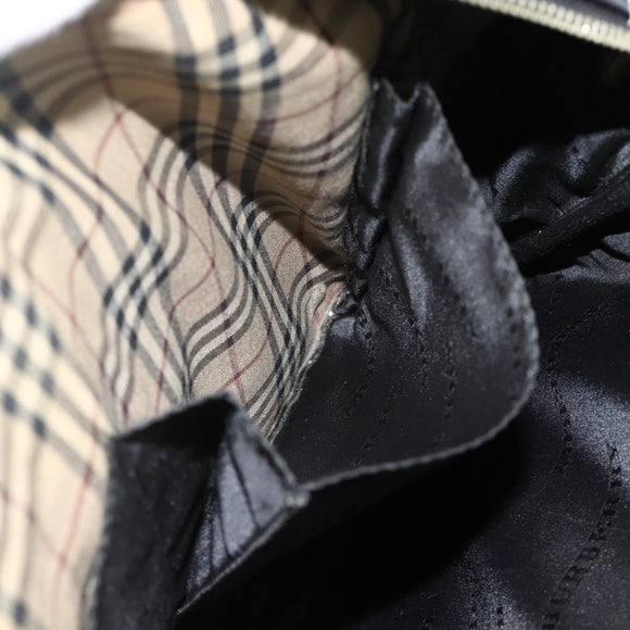 BURBERRY Nova Check Business Bag Nylon Black Silver Auth ep13814