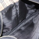 BURBERRY Nova Check Business Bag Nylon Black Silver Auth ep13814-23