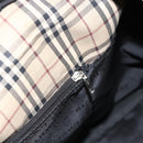 BURBERRY Nova Check Business Bag Nylon Black Silver Auth ep13814-24