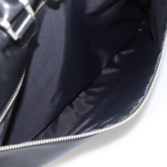 BURBERRY Nova Check Business Bag Nylon Black Silver Auth ep13814