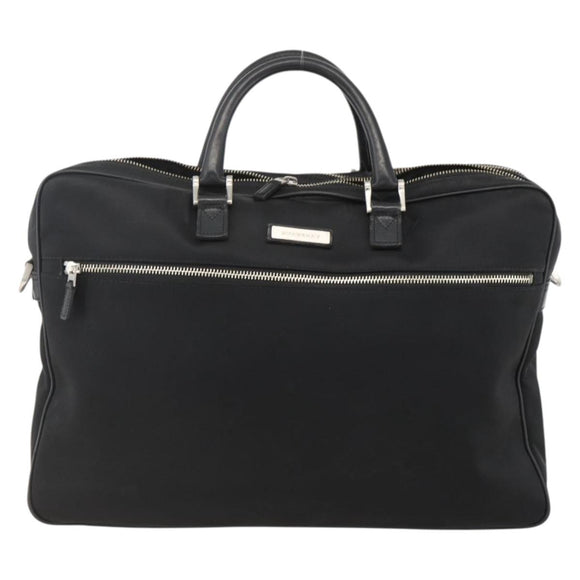 BURBERRY Nova Check Business Bag Nylon Black Silver Auth ep13814