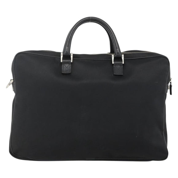 BURBERRY Nova Check Business Bag Nylon Black Silver Auth ep13814