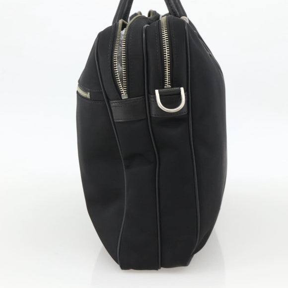 BURBERRY Nova Check Business Bag Nylon Black Silver Auth ep13814