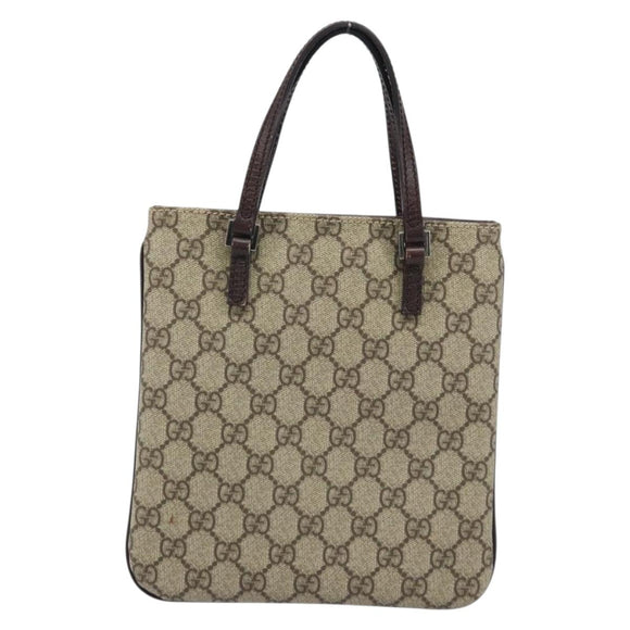 GUCCI GG Supreme Hand Bag PVC Beige 114600 Auth ep13815