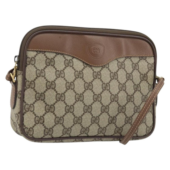 GUCCI GG Supreme Schultertasche PVC Beige Gold 007 14 6428 Auth ep13817
