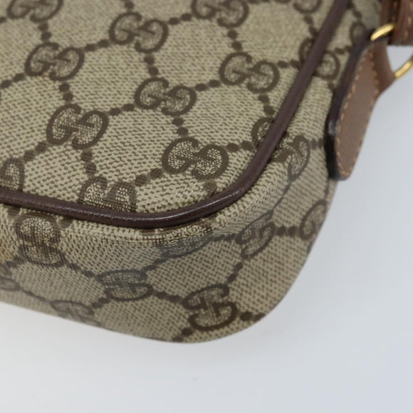 GUCCI GG Supreme Schultertasche PVC Beige Gold 007 14 6428 Auth ep13817