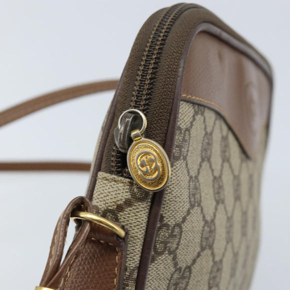 GUCCI GG Supreme Schultertasche PVC Beige Gold 007 14 6428 Auth ep13817