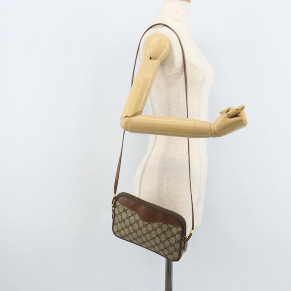 GUCCI GG Supreme Schultertasche PVC Beige Gold 007 14 6428 Auth ep13817