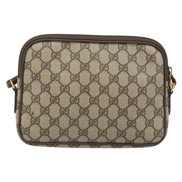 GUCCI GG Supreme Schultertasche PVC Beige Gold 007 14 6428 Auth ep13817