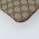 GUCCI GG Supreme Handtasche PVC Beige Silber 117551 Auth ep13822-13