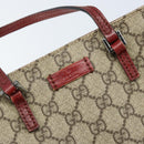 GUCCI GG Supreme Handtasche PVC Beige Silber 117551 Auth ep13822-14