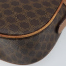 CELINE Macadam Canvas Shoulder Bag PVC Leather Brown Gold Auth ep13825A-15
