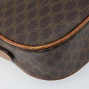 CELINE Macadam Canvas Shoulder Bag PVC Leather Brown Gold Auth ep13825A-18