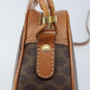 CELINE Macadam Canvas Shoulder Bag PVC Leather Brown Gold Auth ep13825A-8