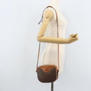 CELINE Macadam Canvas Shoulder Bag PVC Leather Brown Gold Auth ep13825A-23