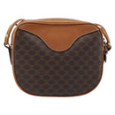 CELINE Macadam Canvas Shoulder Bag PVC Leather Brown Gold Auth ep13825A-2