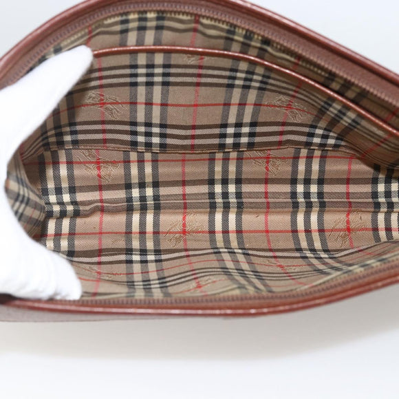 Burberry Clutch aus Leder, Braun, Authentisch, ep13828
