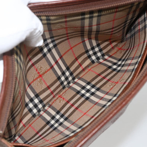 Burberry Clutch aus Leder, Braun, Authentisch, ep13828